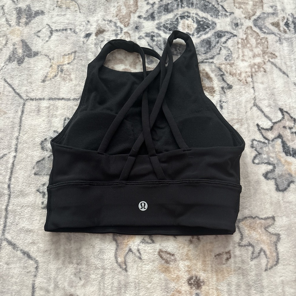 Lululemon Athletica Black High-Neck Sports Bra